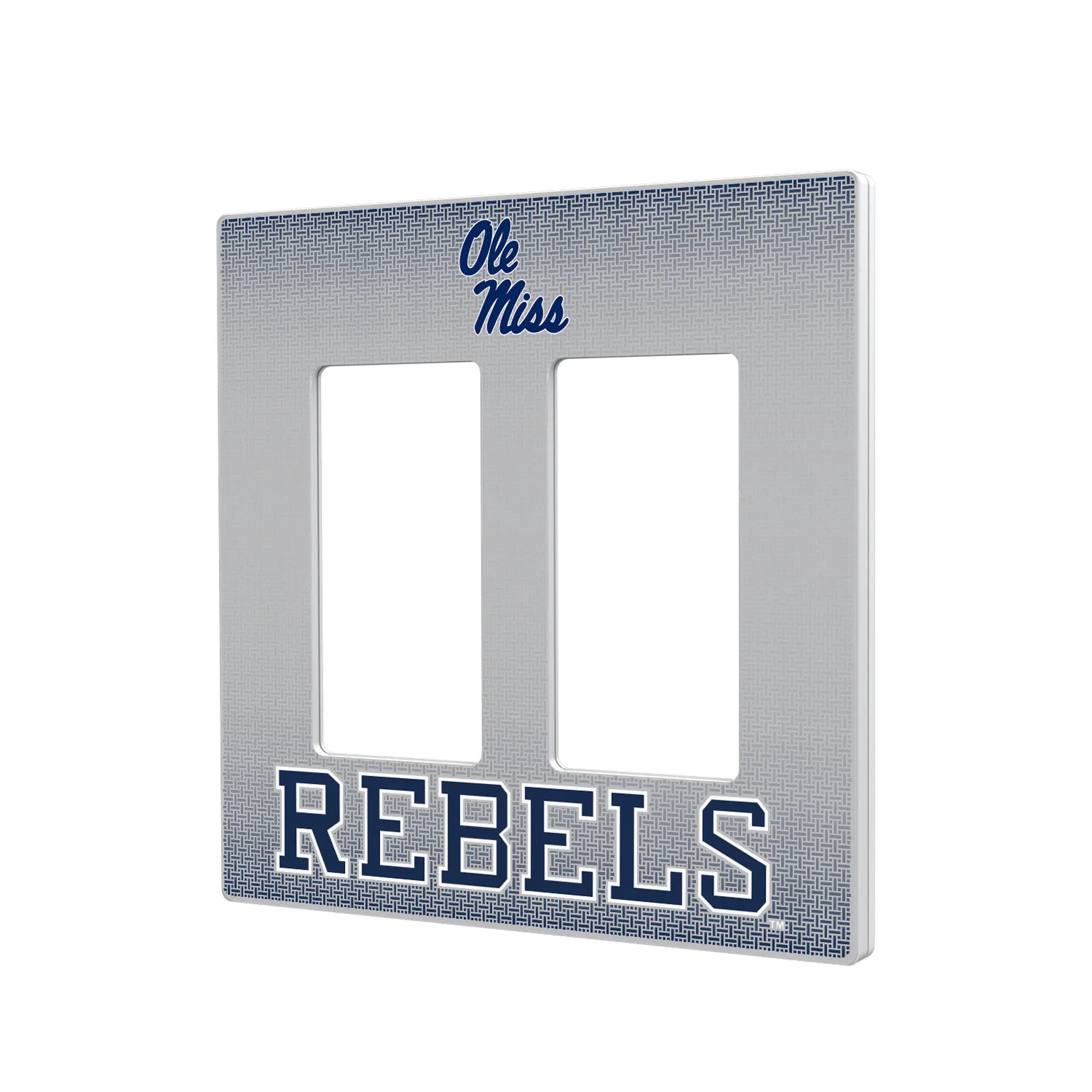 University of Mississippi Rebels Linen Hidden-Screw Light Switch Plate