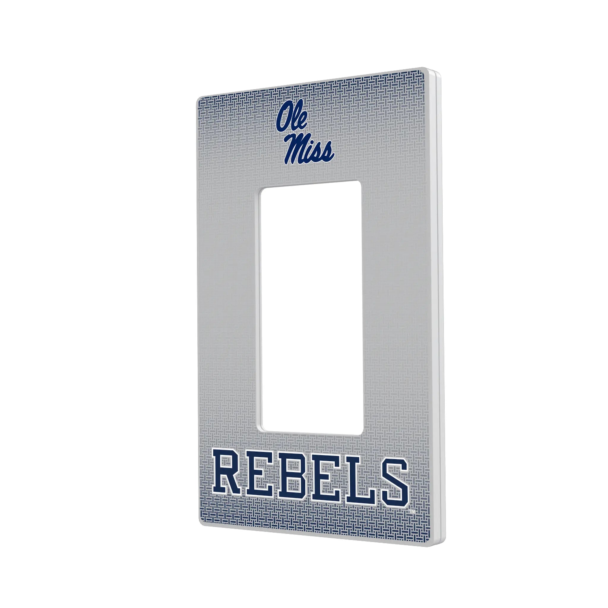 University of Mississippi Rebels Linen Hidden-Screw Light Switch Plate