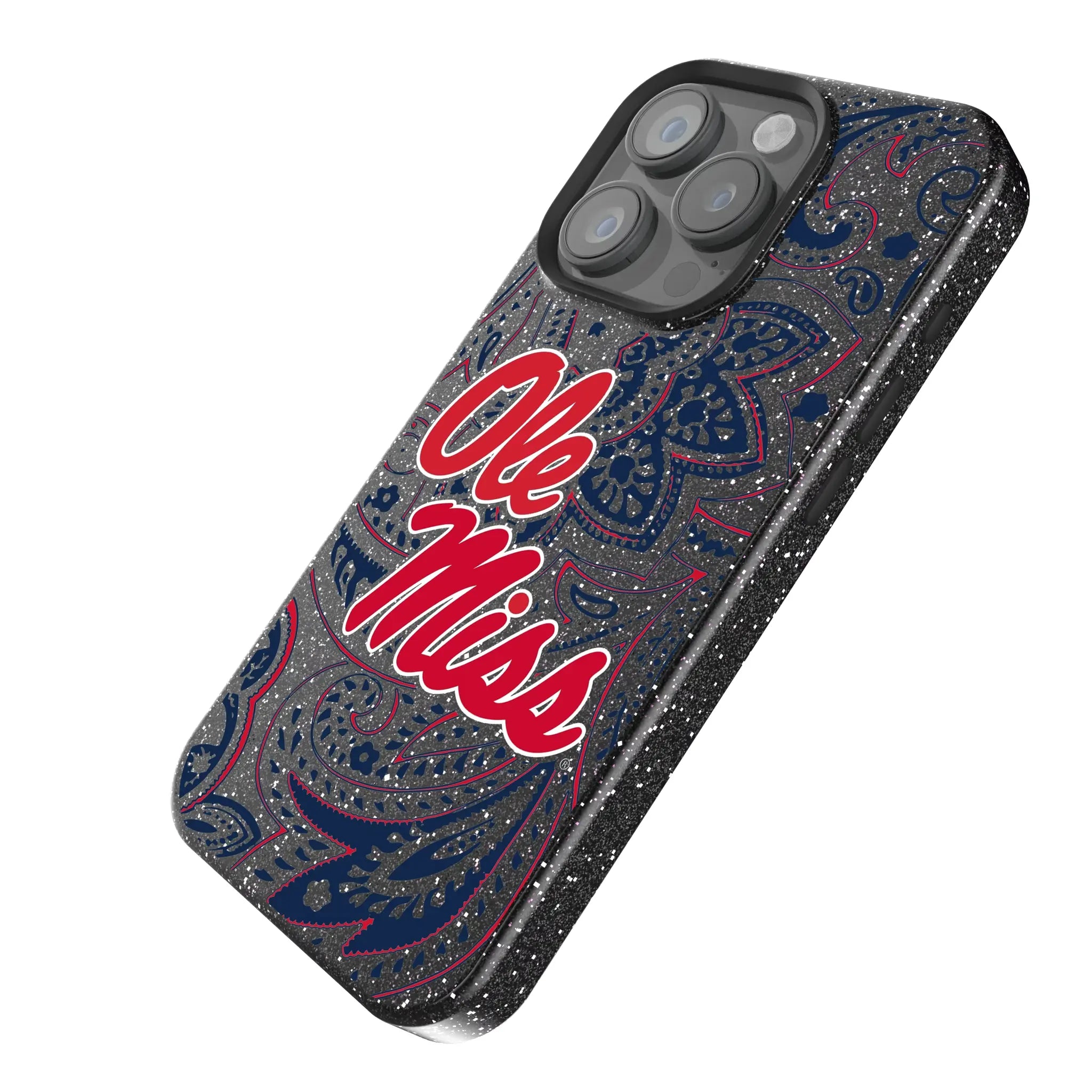 University of Mississippi Rebels Paisley Bling Phone Case