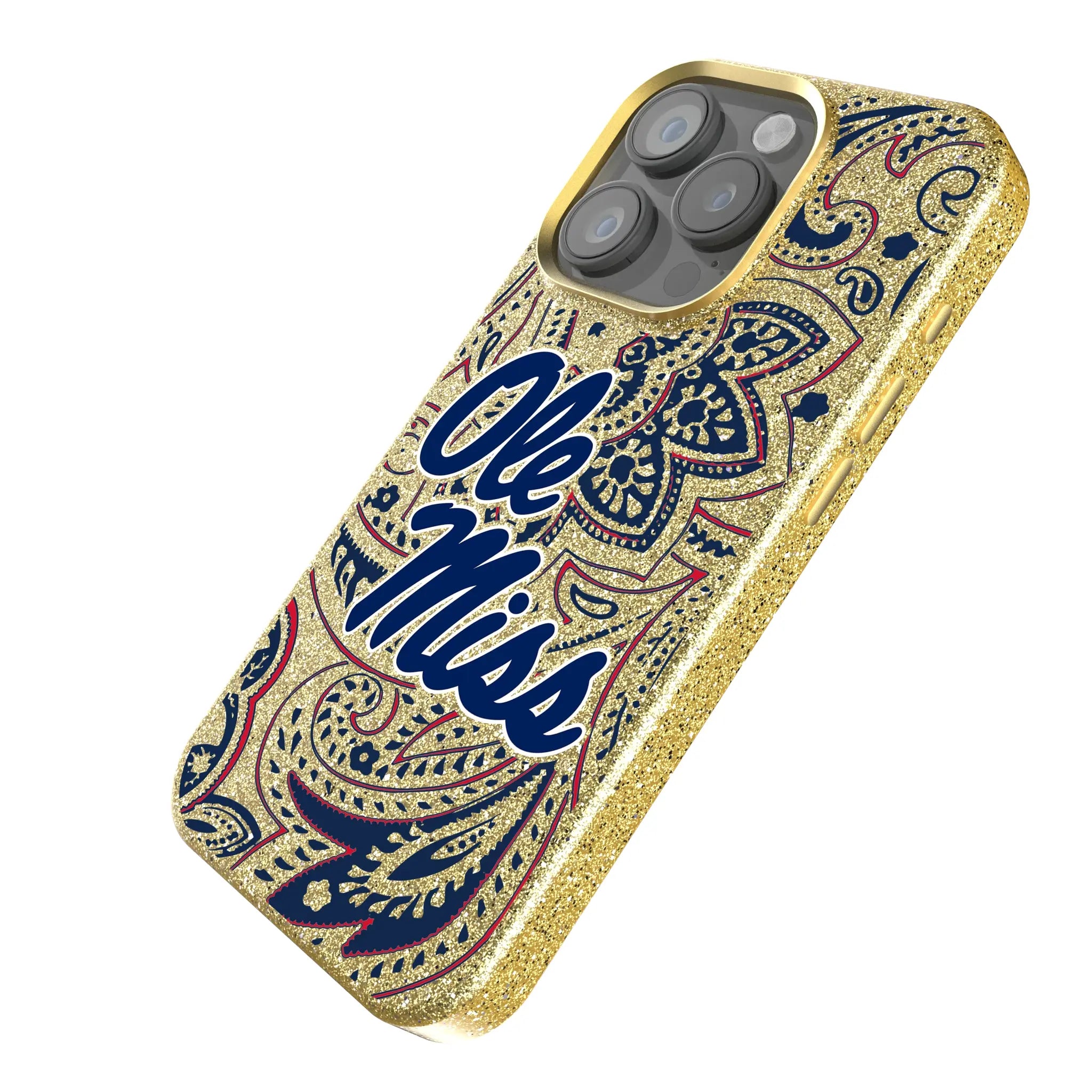 University of Mississippi Rebels Paisley Bling Phone Case