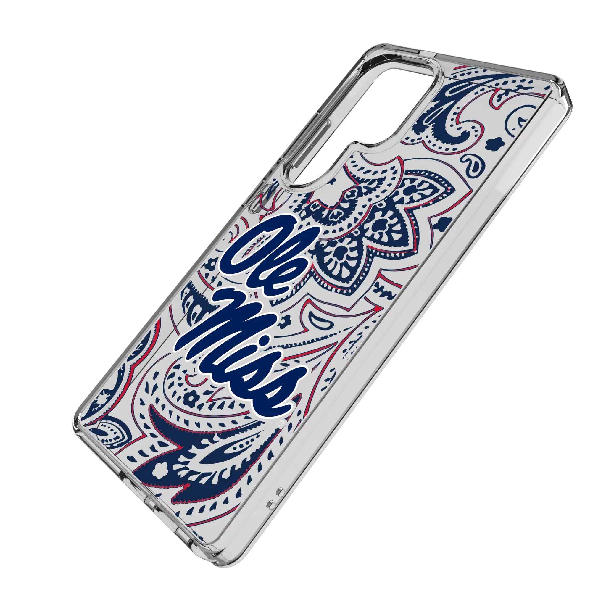 University of Mississippi Rebels Paisley Clear Phone Case for Samsung Galaxy