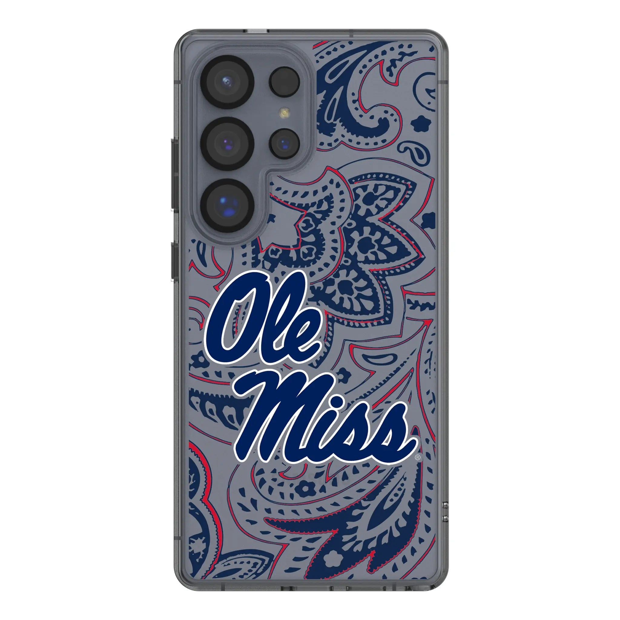 University of Mississippi Rebels Paisley Clear Phone Case for Samsung Galaxy