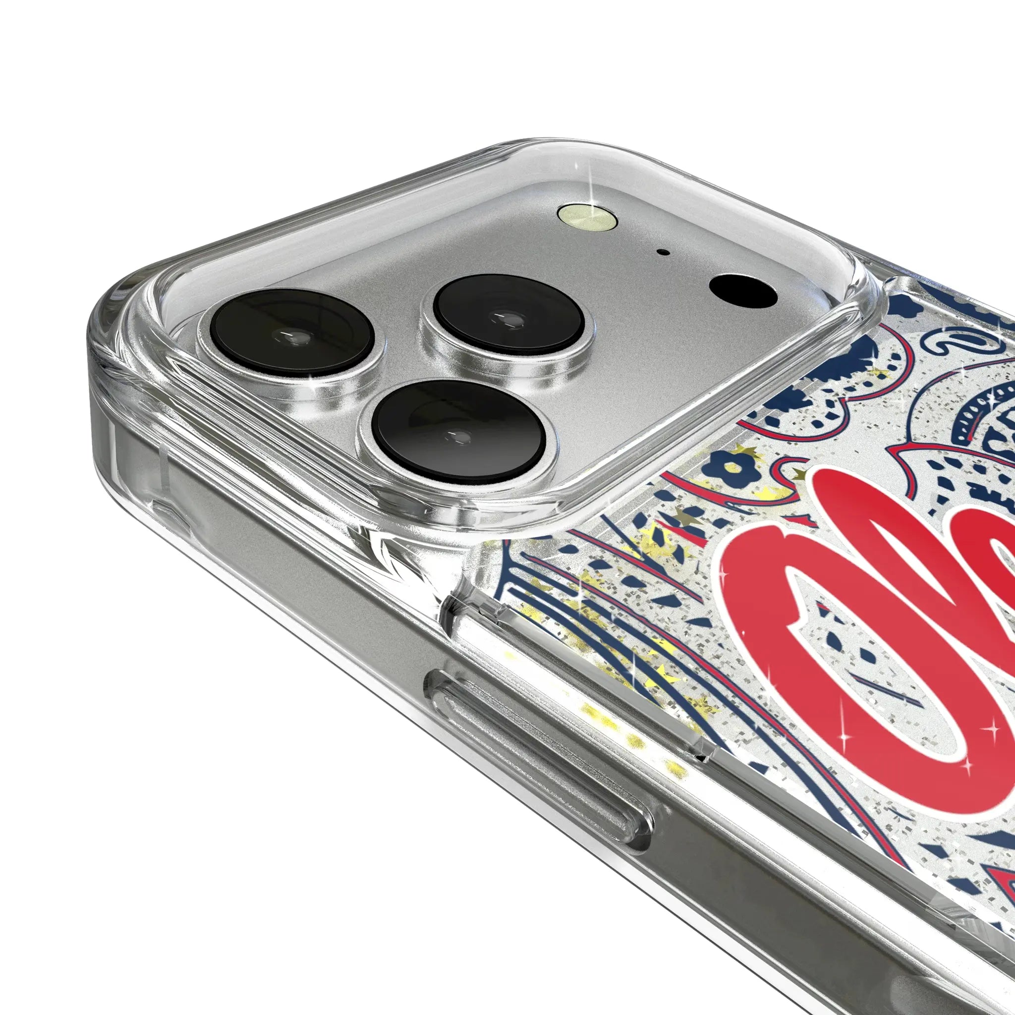 University of Mississippi Rebels Paisley Glitter Phone Case
