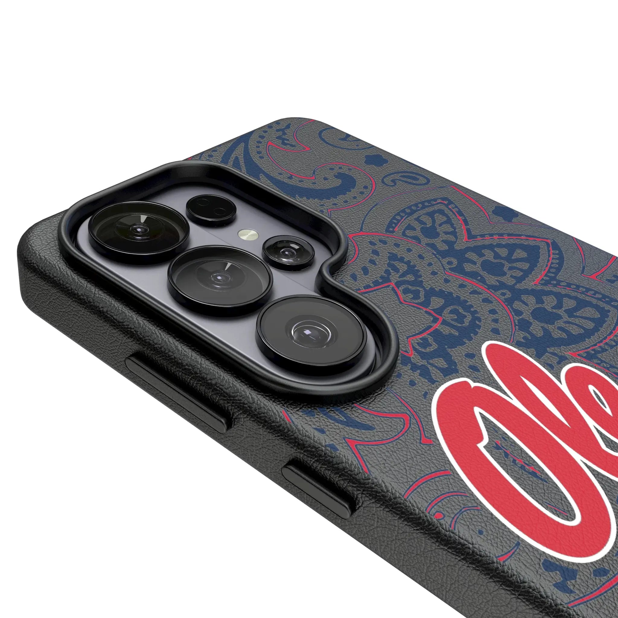 University of Mississippi Rebels Paisley MagSafe Compatible Phone Case for Samsung Galaxy