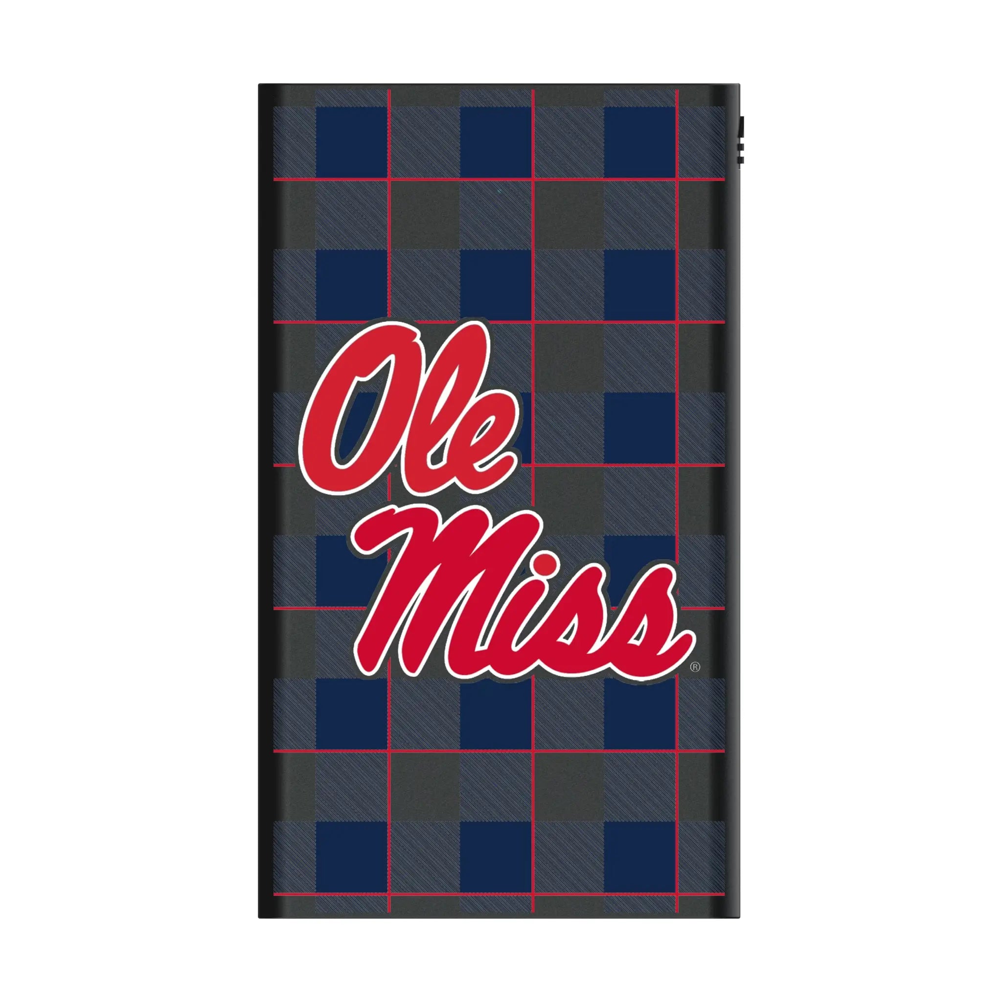 University of Mississippi Rebels Plaid 5000mAh Flat Powerbank