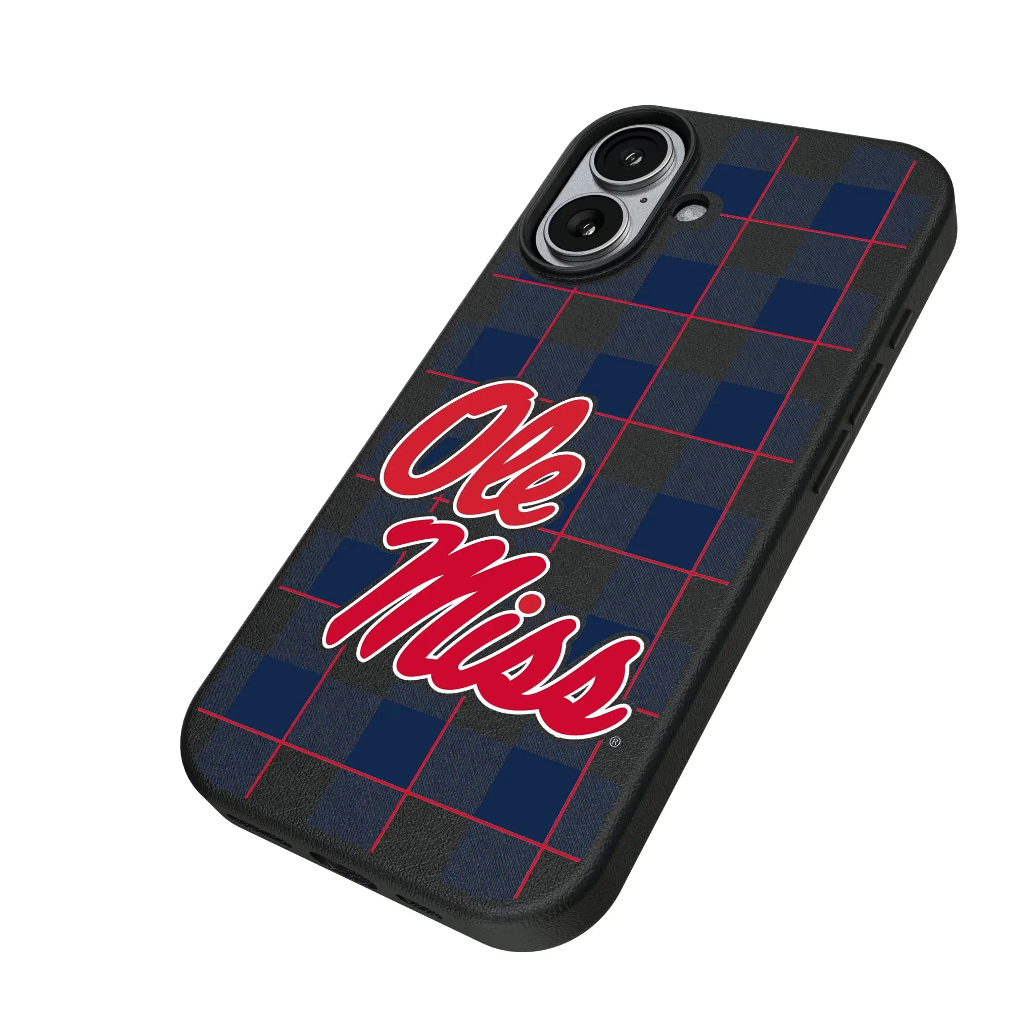 University of Mississippi Rebels Plaid MagSafe Compatible Phone Case for Apple iPhone