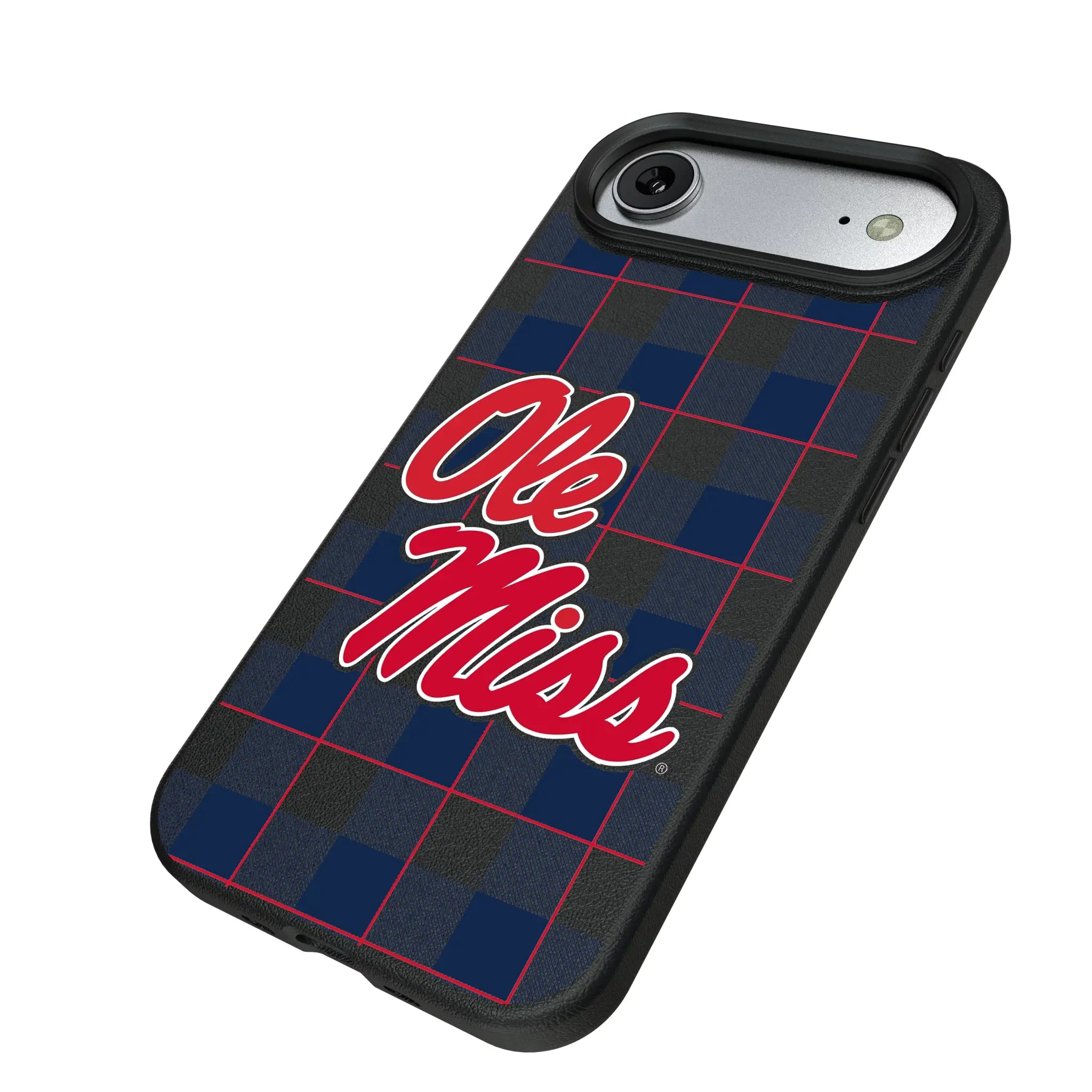 University of Mississippi Rebels Plaid MagSafe Compatible Phone Case for Apple iPhone
