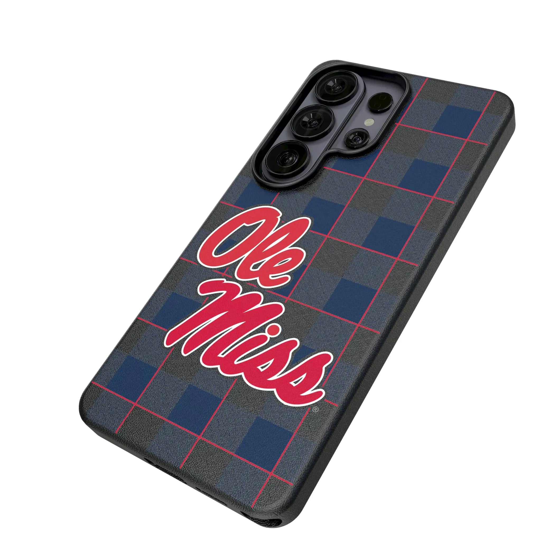 University of Mississippi Rebels Plaid MagSafe Compatible Phone Case for Samsung Galaxy