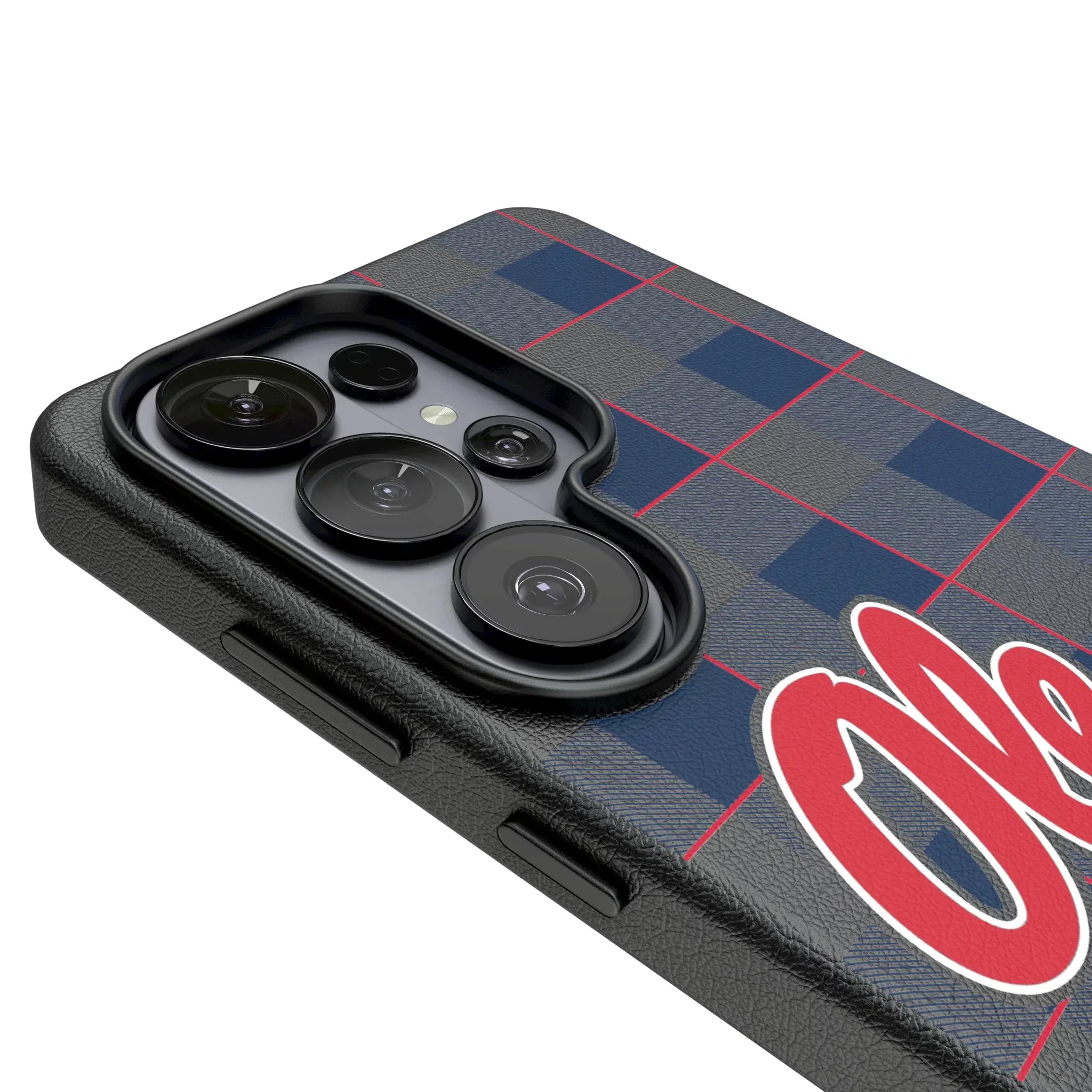 University of Mississippi Rebels Plaid MagSafe Compatible Phone Case for Samsung Galaxy
