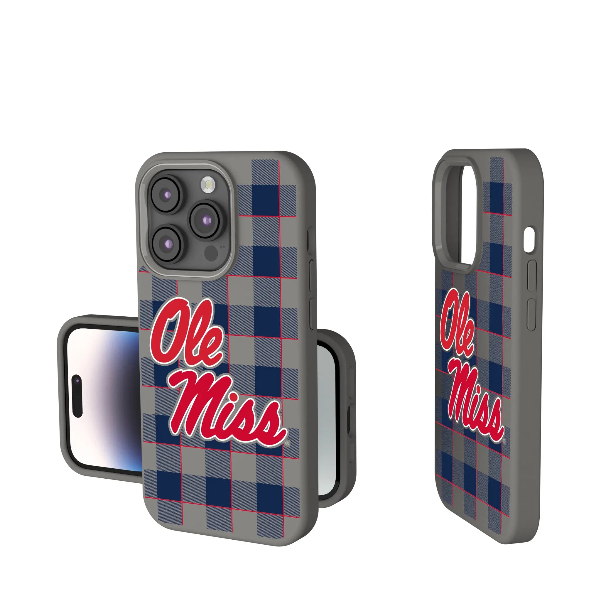 University of Mississippi Rebels Plaid Soft Touch Phone Case