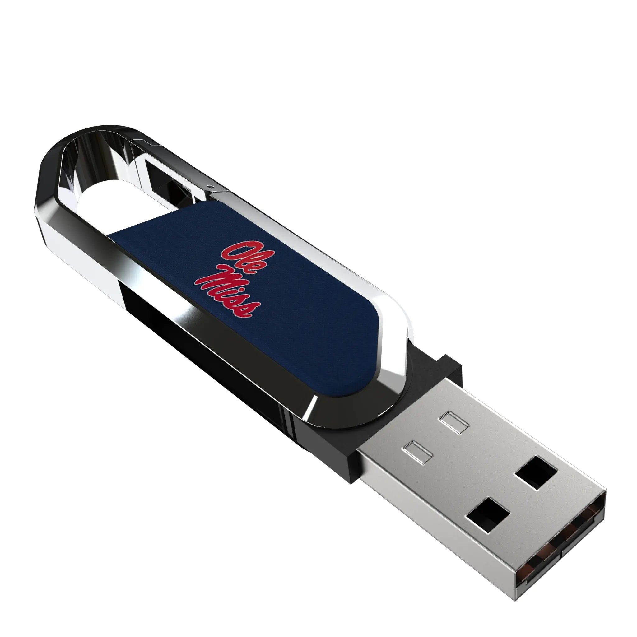 University of Mississippi Rebels Solid USB 32GB Clip Style Flash Drive