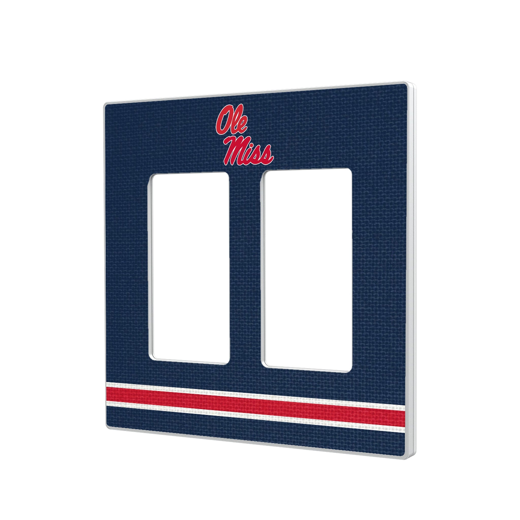 University of Mississippi Rebels Stripe Hidden-Screw Light Switch Plate