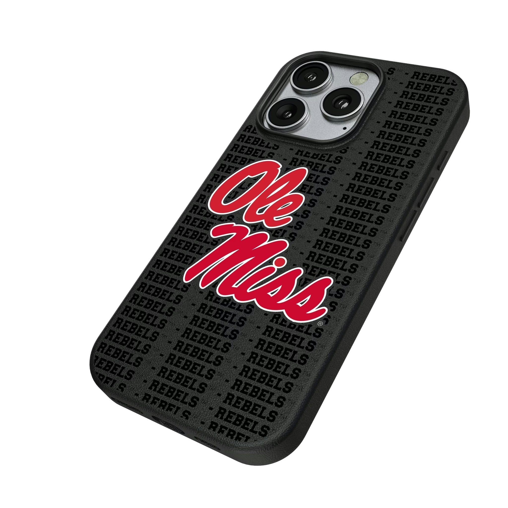 University of Mississippi Rebels Text Backdrop MagSafe Compatible Phone Case for Apple iPhone - Sports Gifts, Sports Memorabilia, Sports Collectibles, Fan Shop
