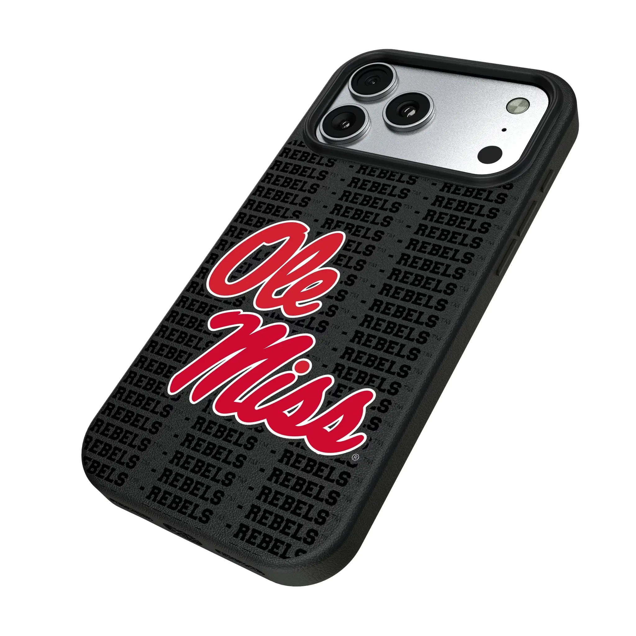 University of Mississippi Rebels Text Backdrop MagSafe Compatible Phone Case for Apple iPhone