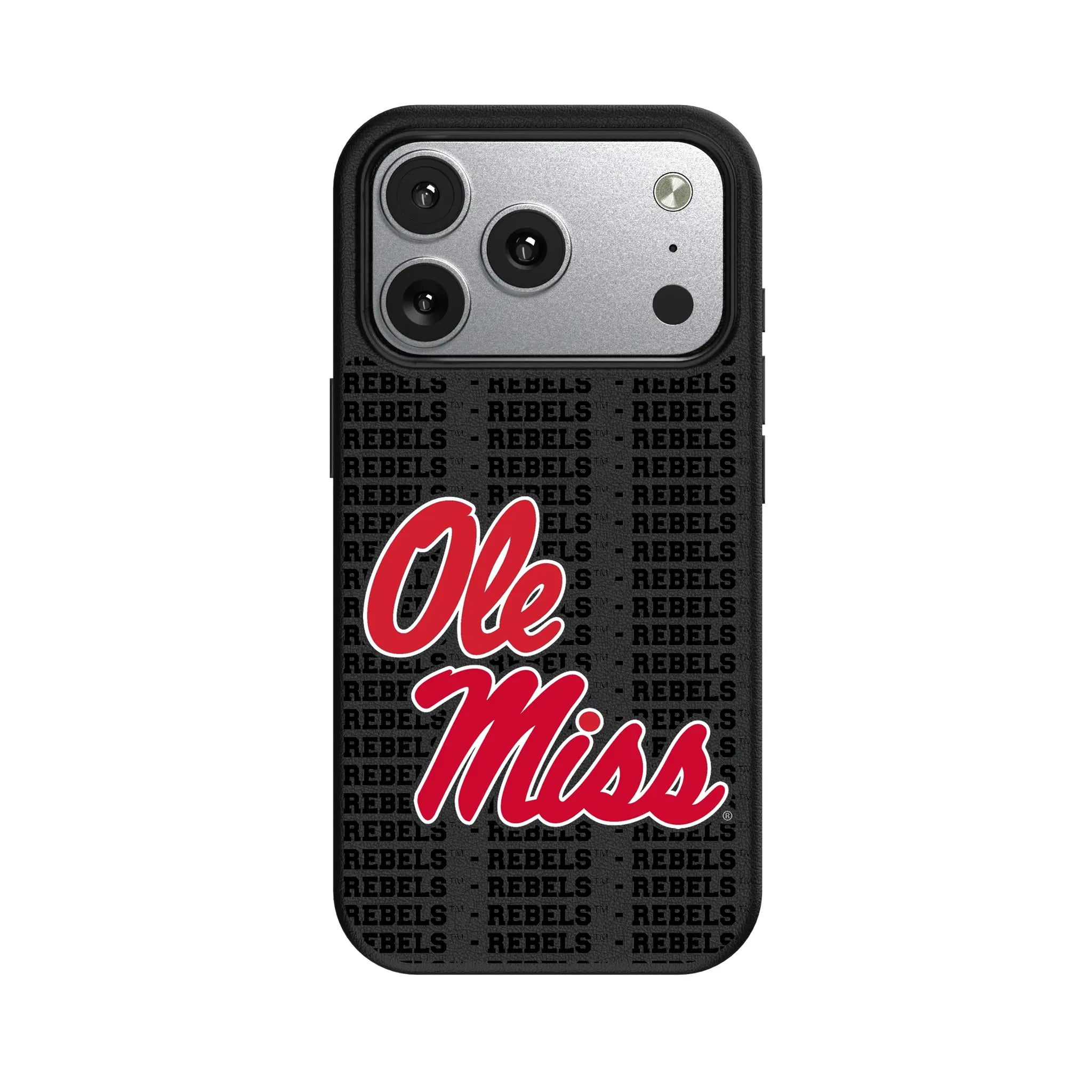 University of Mississippi Rebels Text Backdrop MagSafe Compatible Phone Case for Apple iPhone