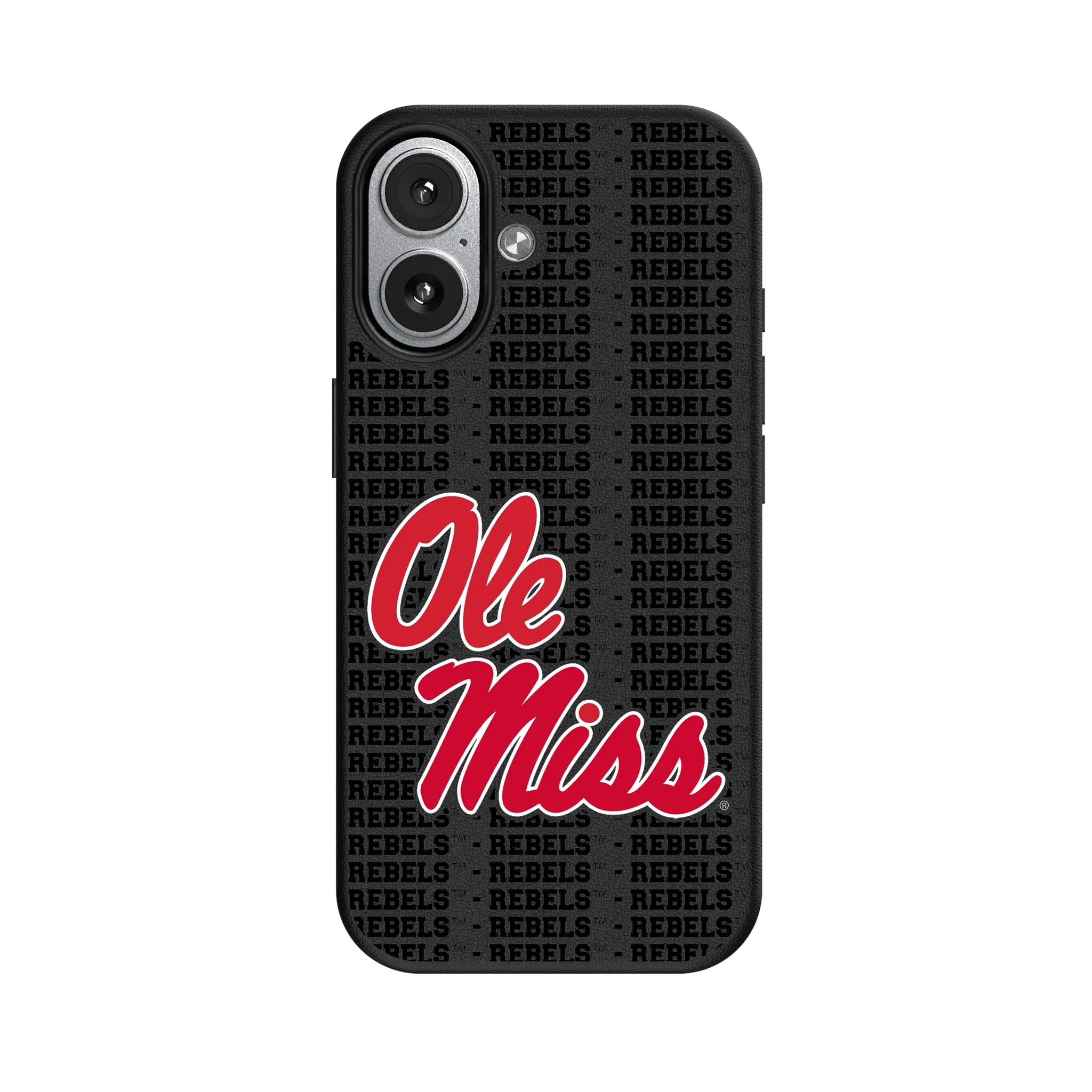 University of Mississippi Rebels Text Backdrop MagSafe Compatible Phone Case for Apple iPhone