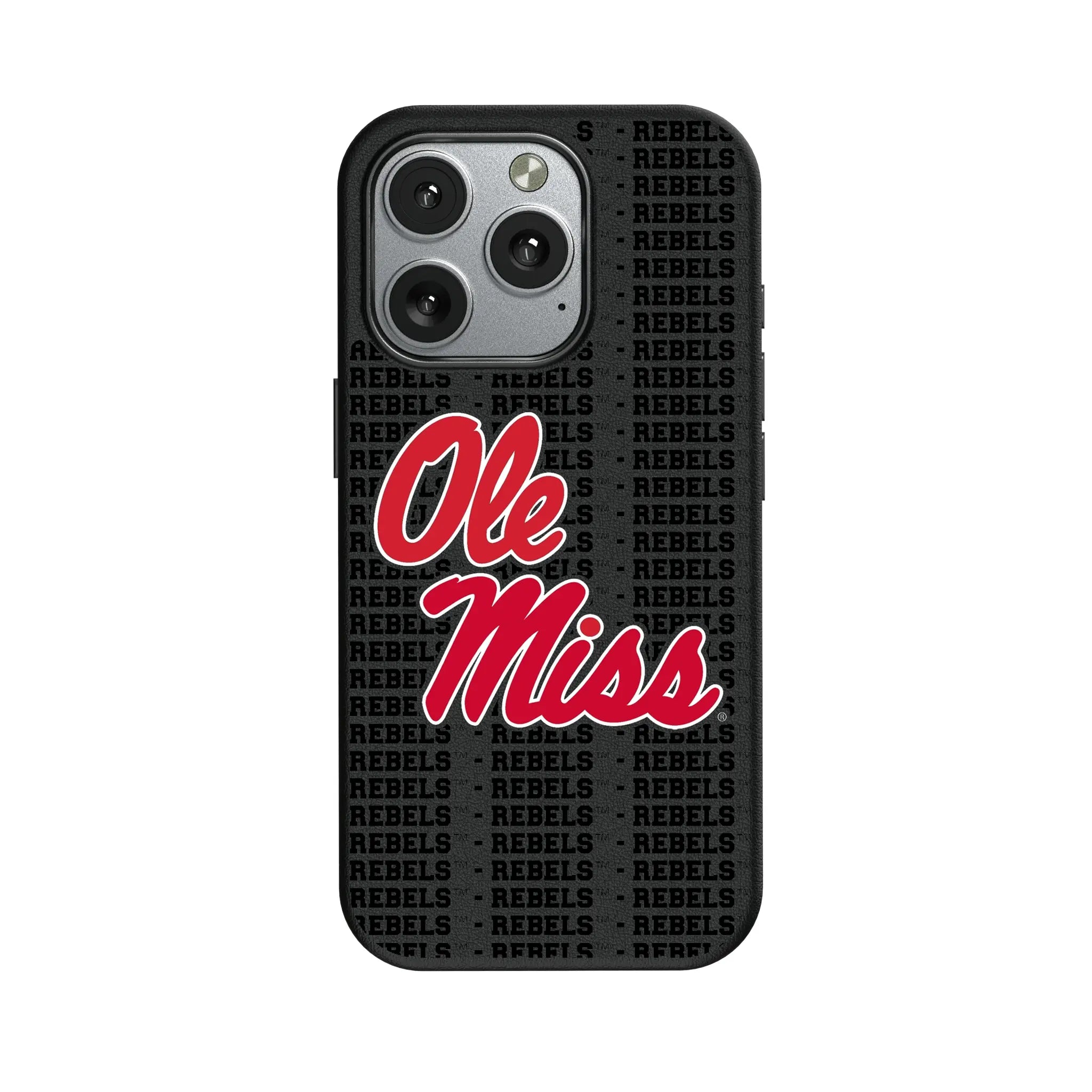 University of Mississippi Rebels Text Backdrop MagSafe Compatible Phone Case for Apple iPhone