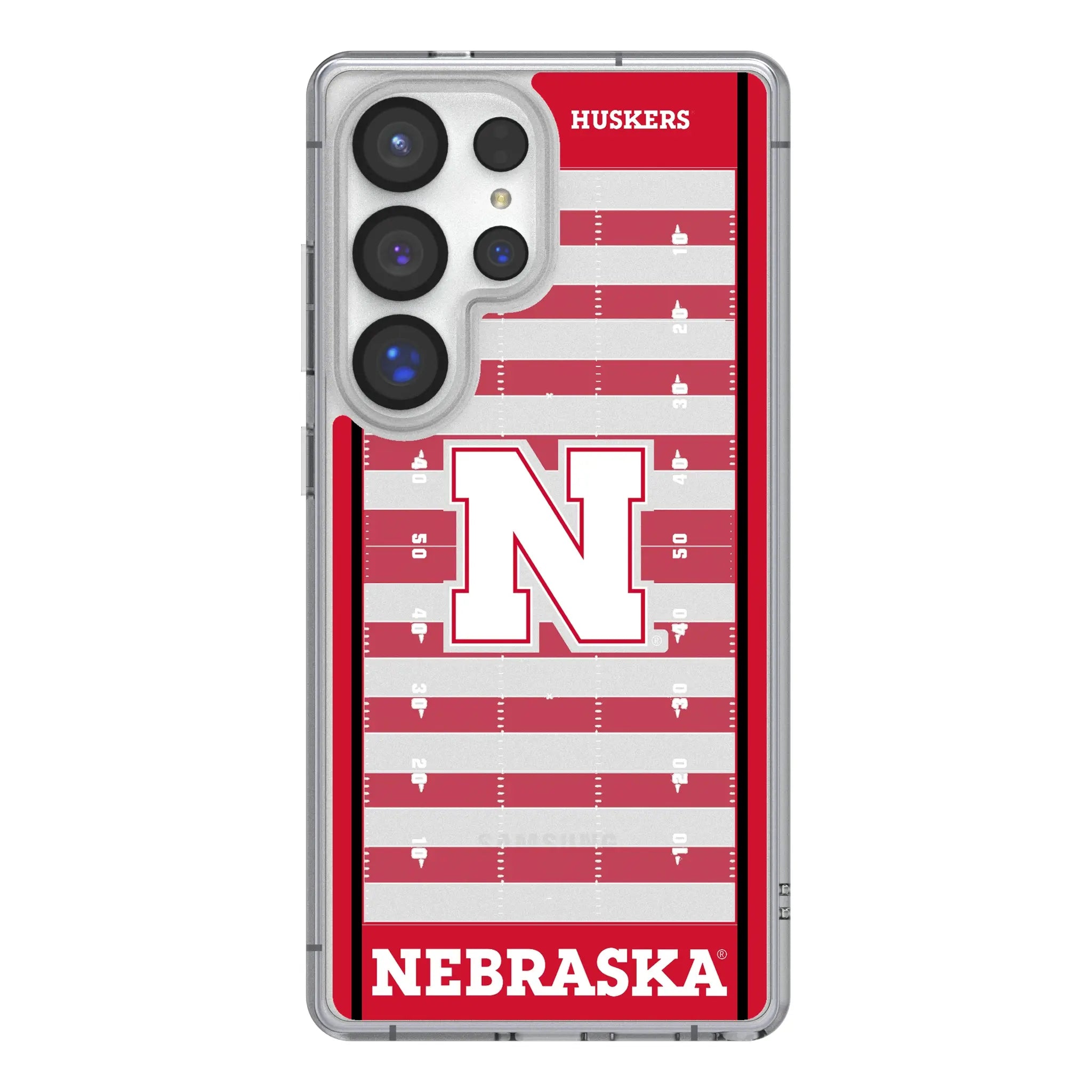 University of Nebraska Huskers Block N Field Clear Phone Case for Samsung Galaxy