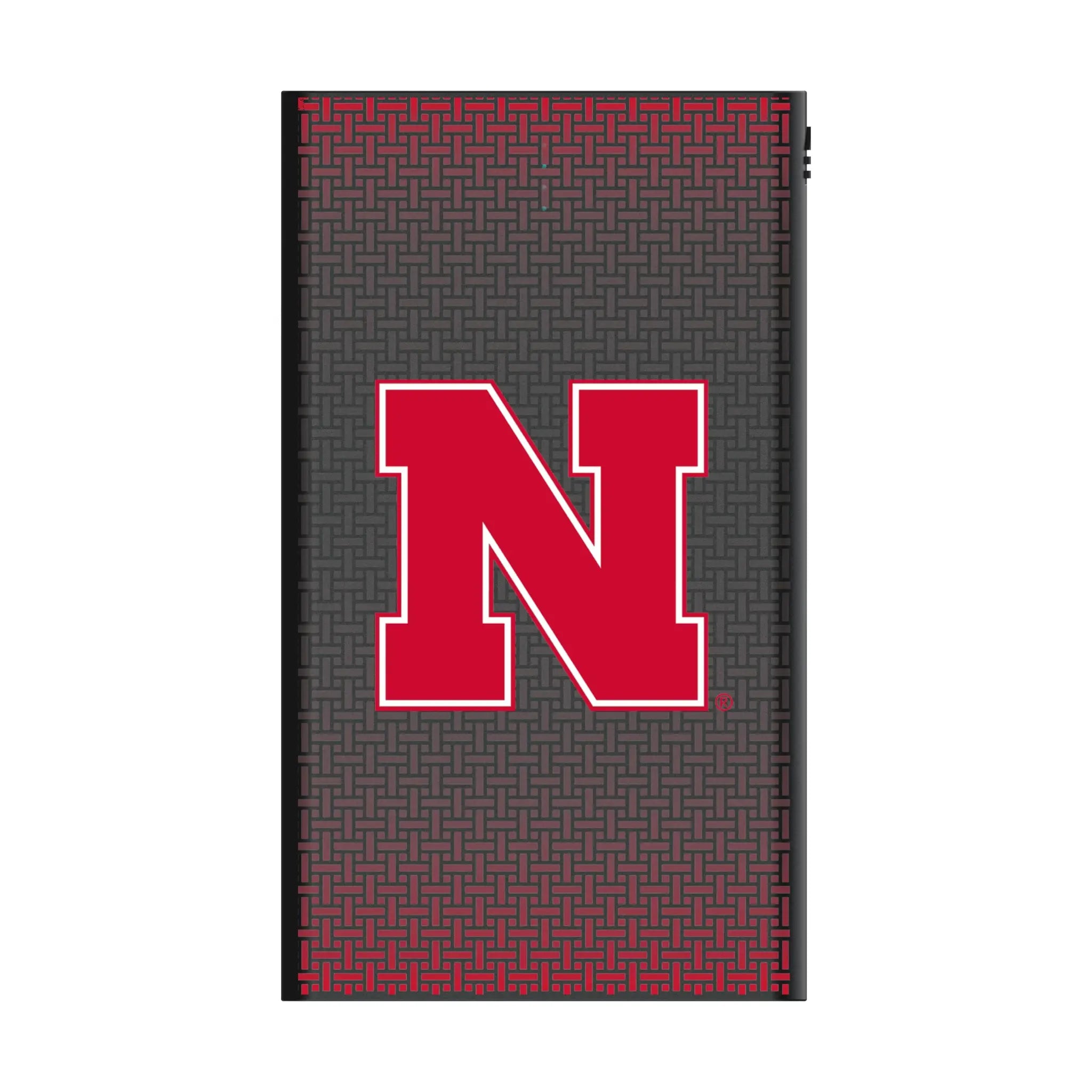 University of Nebraska Huskers Block N Linen 5000mAh Flat Powerbank