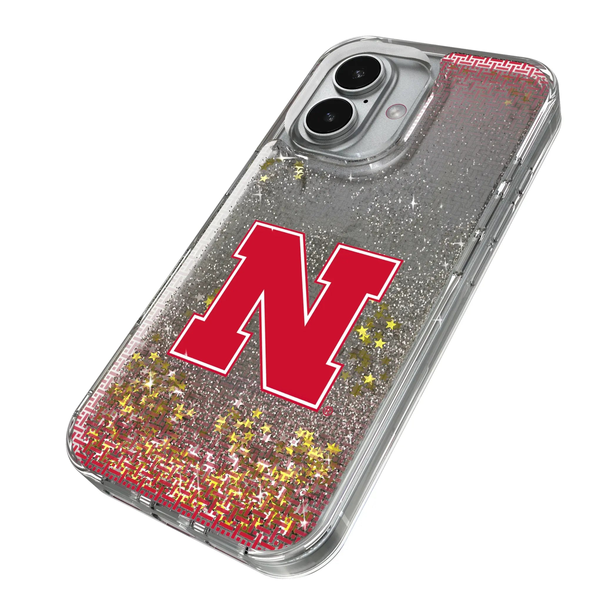 University of Nebraska Huskers Block N Linen Glitter Phone Case