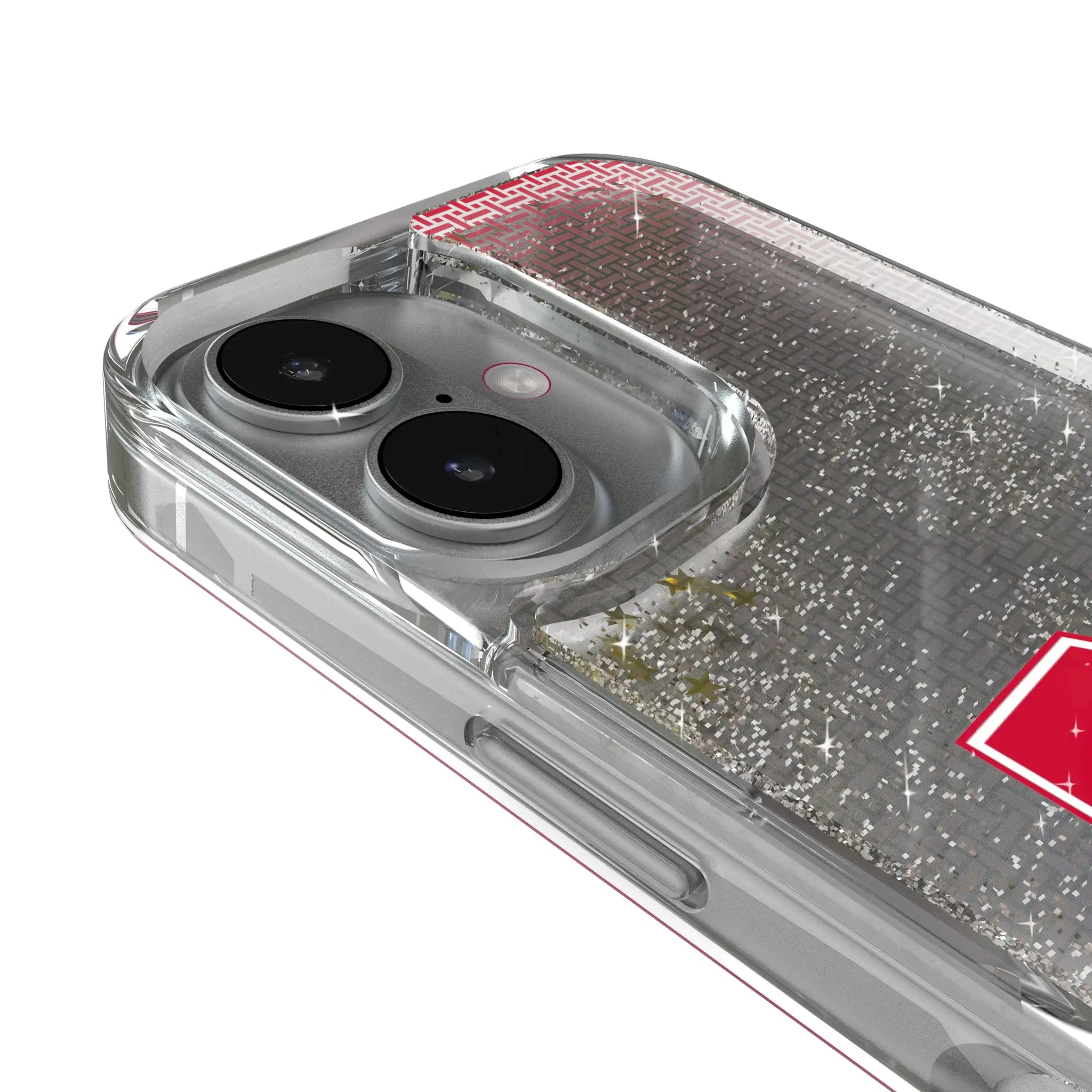 University of Nebraska Huskers Block N Linen Glitter Phone Case