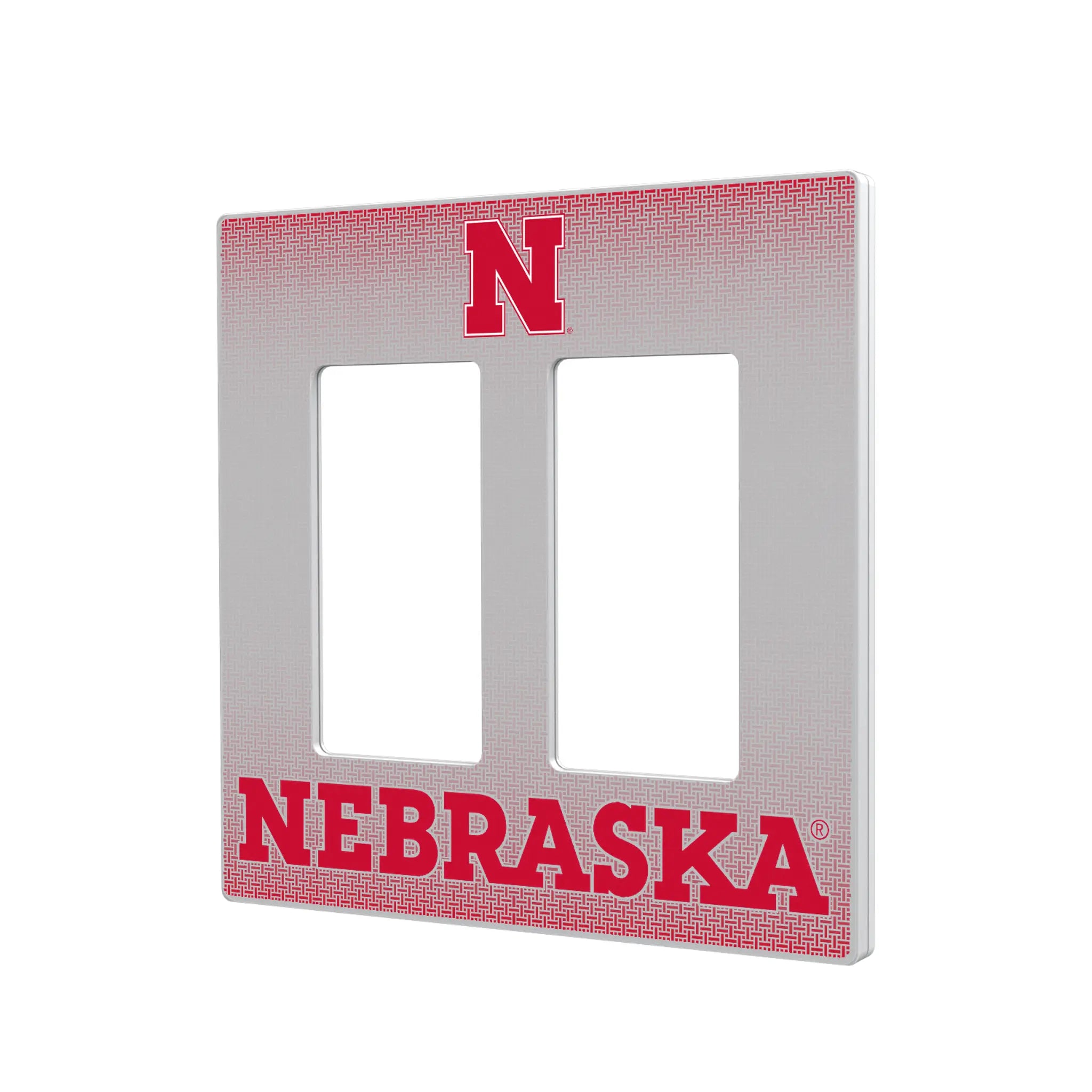 University of Nebraska Huskers Block N Linen Hidden-Screw Light Switch Plate