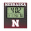 University of Nebraska Huskers Block N Linen Wall Clock