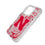 University of Nebraska Huskers Block N Paisley Clear Phone Case for Apple iPhone