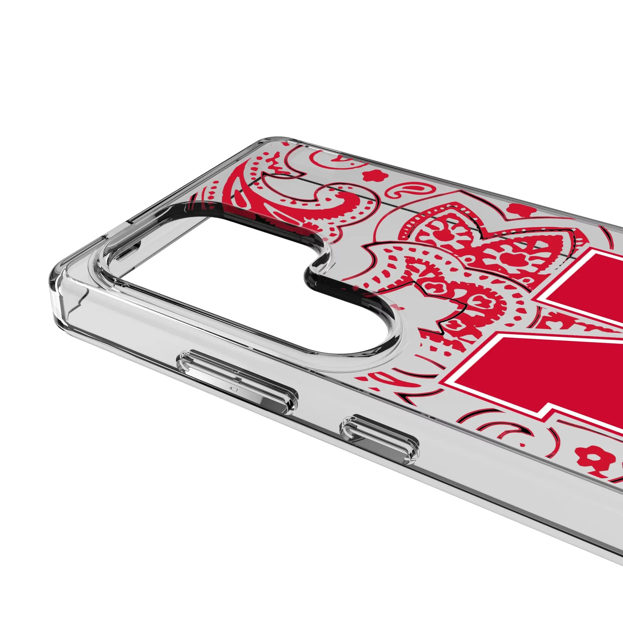 University of Nebraska Huskers Block N Paisley Clear Phone Case for Samsung Galaxy
