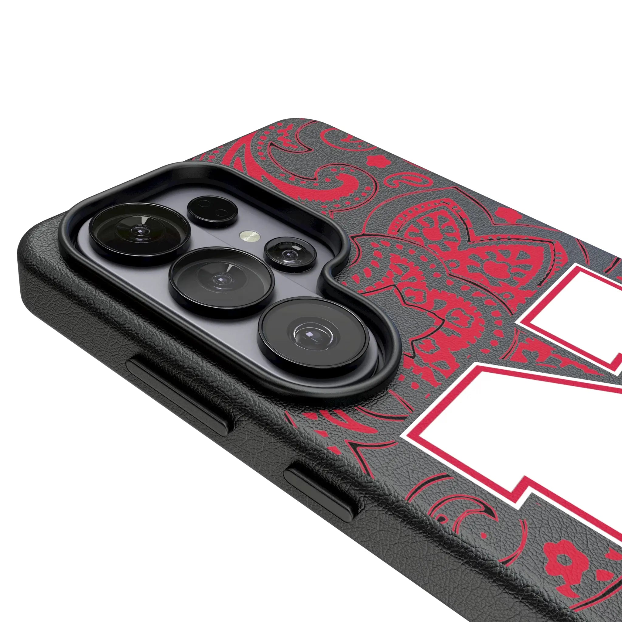 University of Nebraska Huskers Block N Paisley MagSafe Compatible Phone Case for Samsung Galaxy