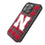 University of Nebraska Huskers Block N Plaid Bling Phone Case