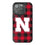University of Nebraska Huskers Block N Plaid Bling Phone Case