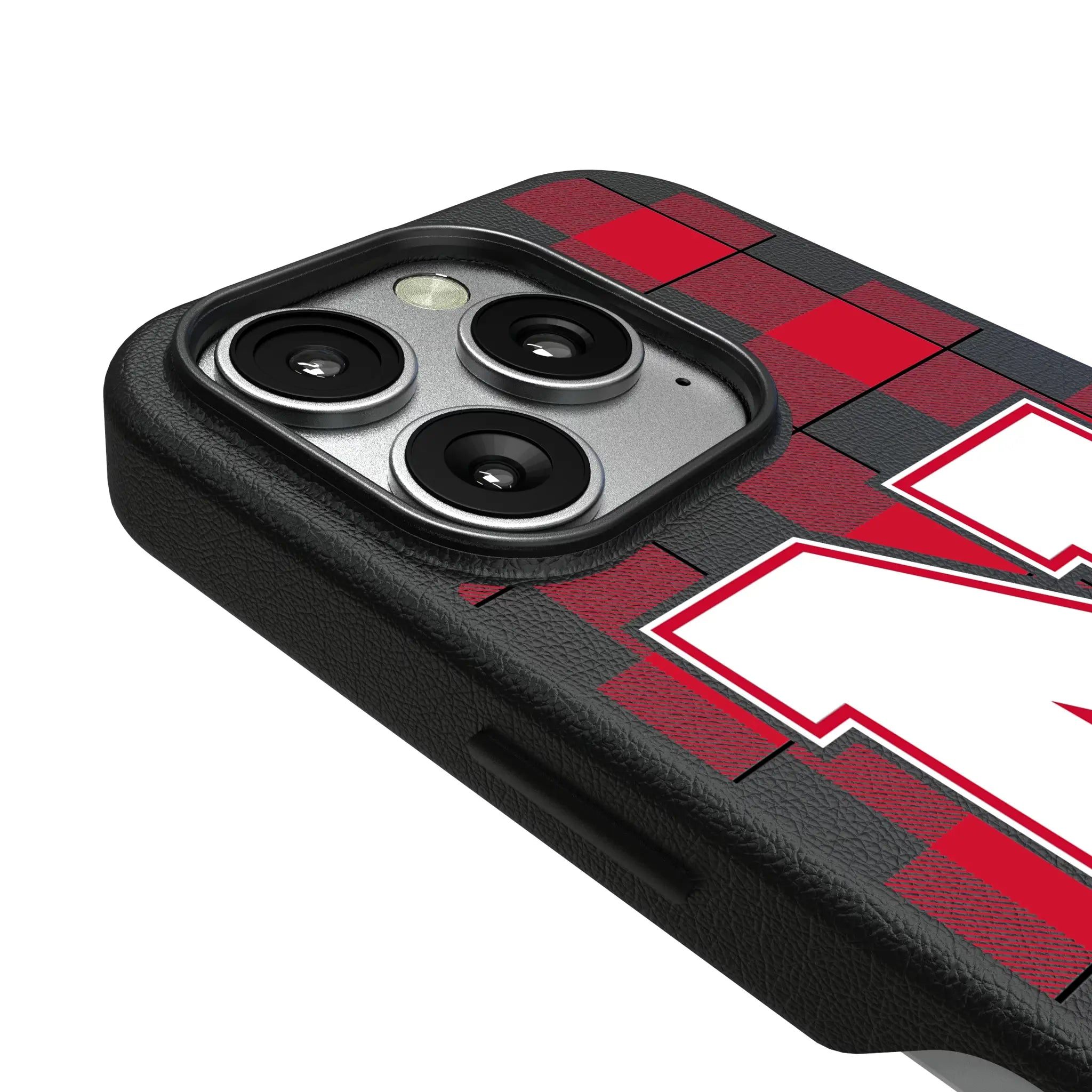 University of Nebraska Huskers Block N Plaid MagSafe Compatible Phone Case for Apple iPhone