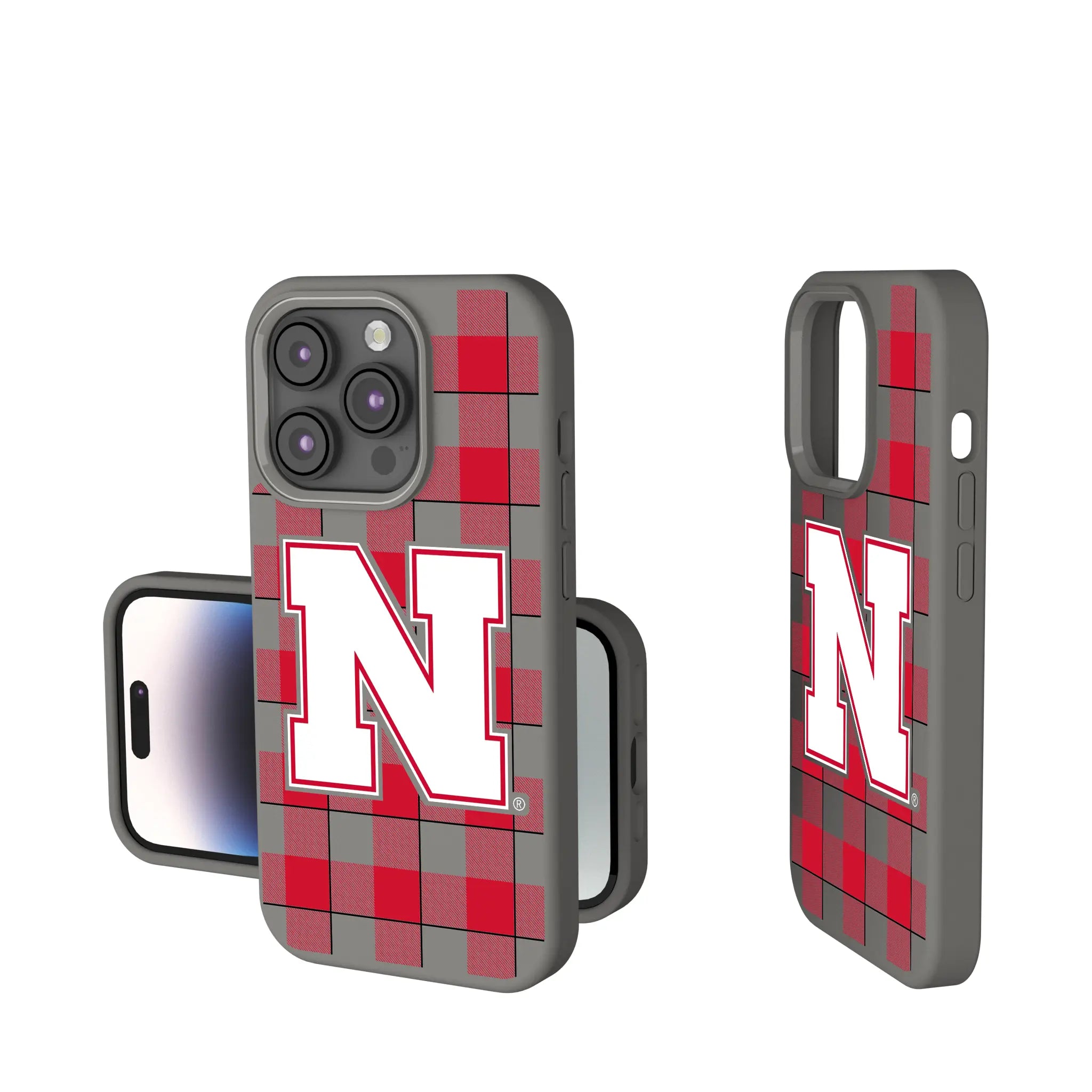 University of Nebraska Huskers Block N Plaid Soft Touch Phone Case