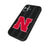 University of Nebraska Huskers Block N Text Backdrop MagSafe Compatible Phone Case for Apple iPhone