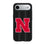 University of Nebraska Huskers Block N Text Backdrop MagSafe Compatible Phone Case for Apple iPhone