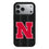 University of Nebraska Huskers Block N Text Backdrop MagSafe Compatible Phone Case for Apple iPhone