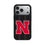 University of Nebraska Huskers Block N Text Backdrop MagSafe Compatible Phone Case for Apple iPhone