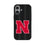 University of Nebraska Huskers Block N Text Backdrop MagSafe Compatible Phone Case for Apple iPhone