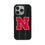 University of Nebraska Huskers Block N Text Backdrop MagSafe Compatible Phone Case for Apple iPhone