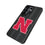 University of Nebraska Huskers Block N Text Backdrop MagSafe Compatible Phone Case for Samsung Galaxy