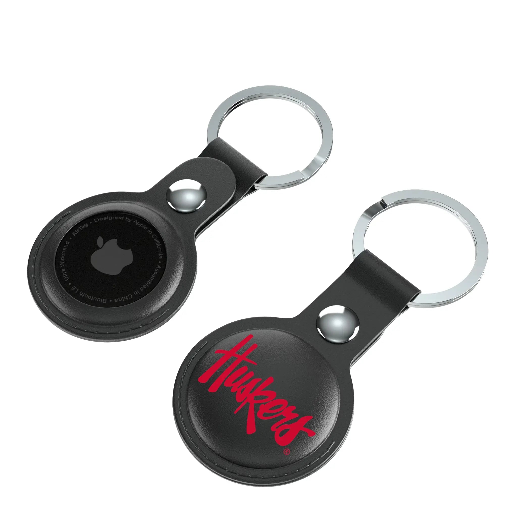 University of Nebraska Huskers Insignia Black Airtag Holder 2-Pack