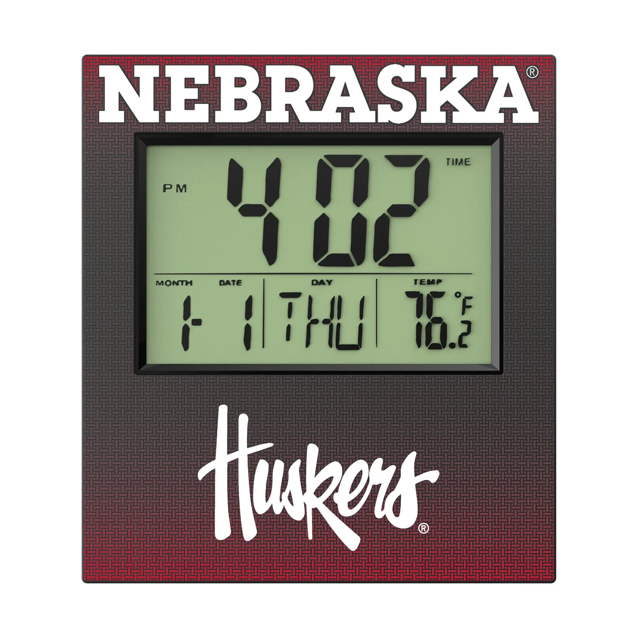 University of Nebraska Huskers Linen Wall Clock