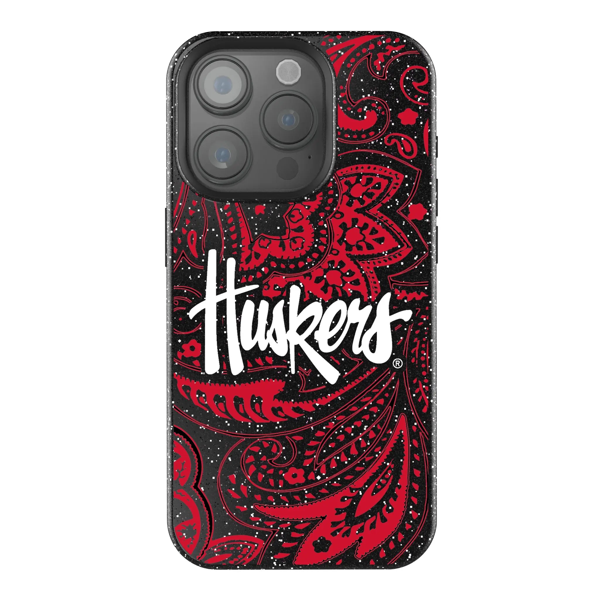 University of Nebraska Huskers Paisley Bling Phone Case