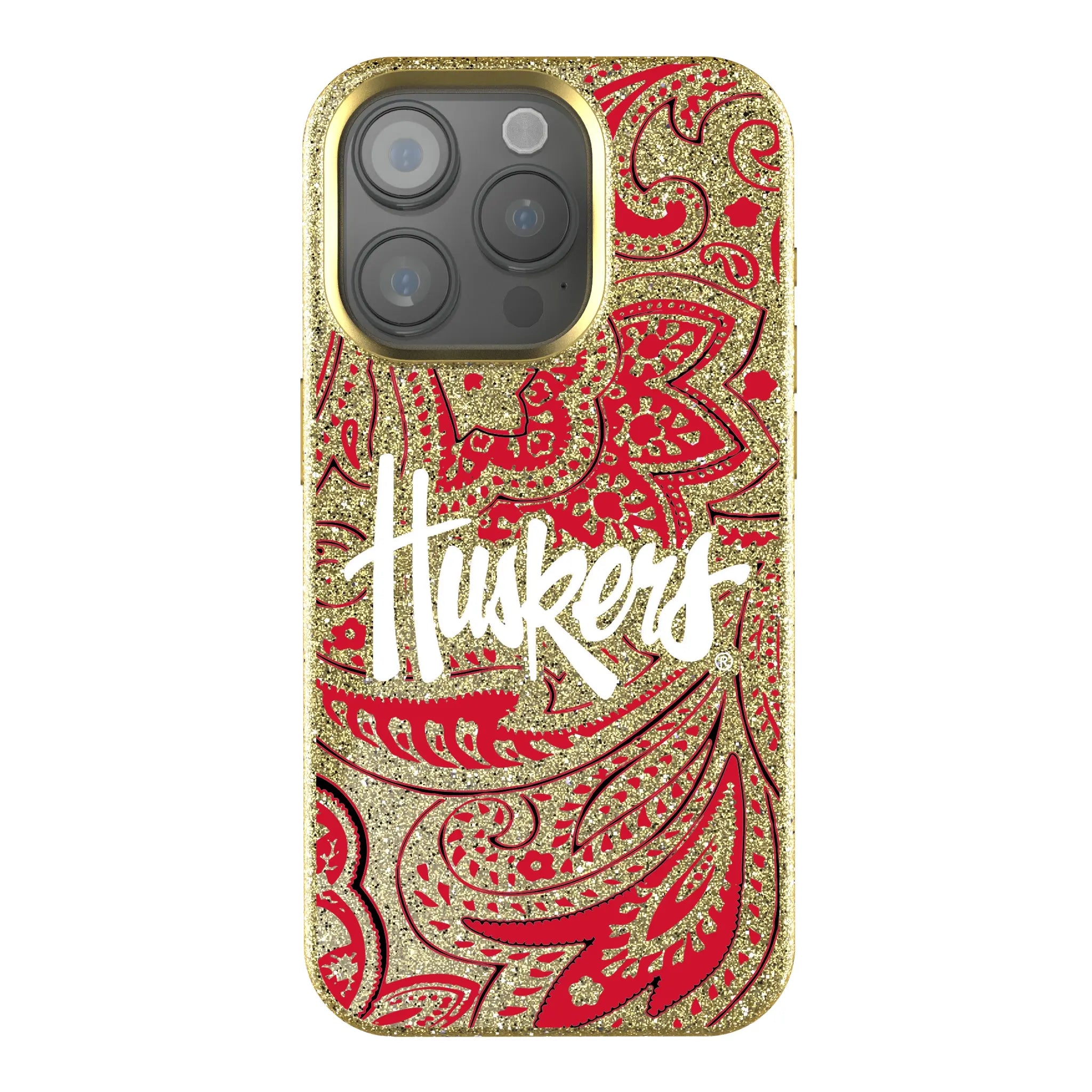 University of Nebraska Huskers Paisley Bling Phone Case