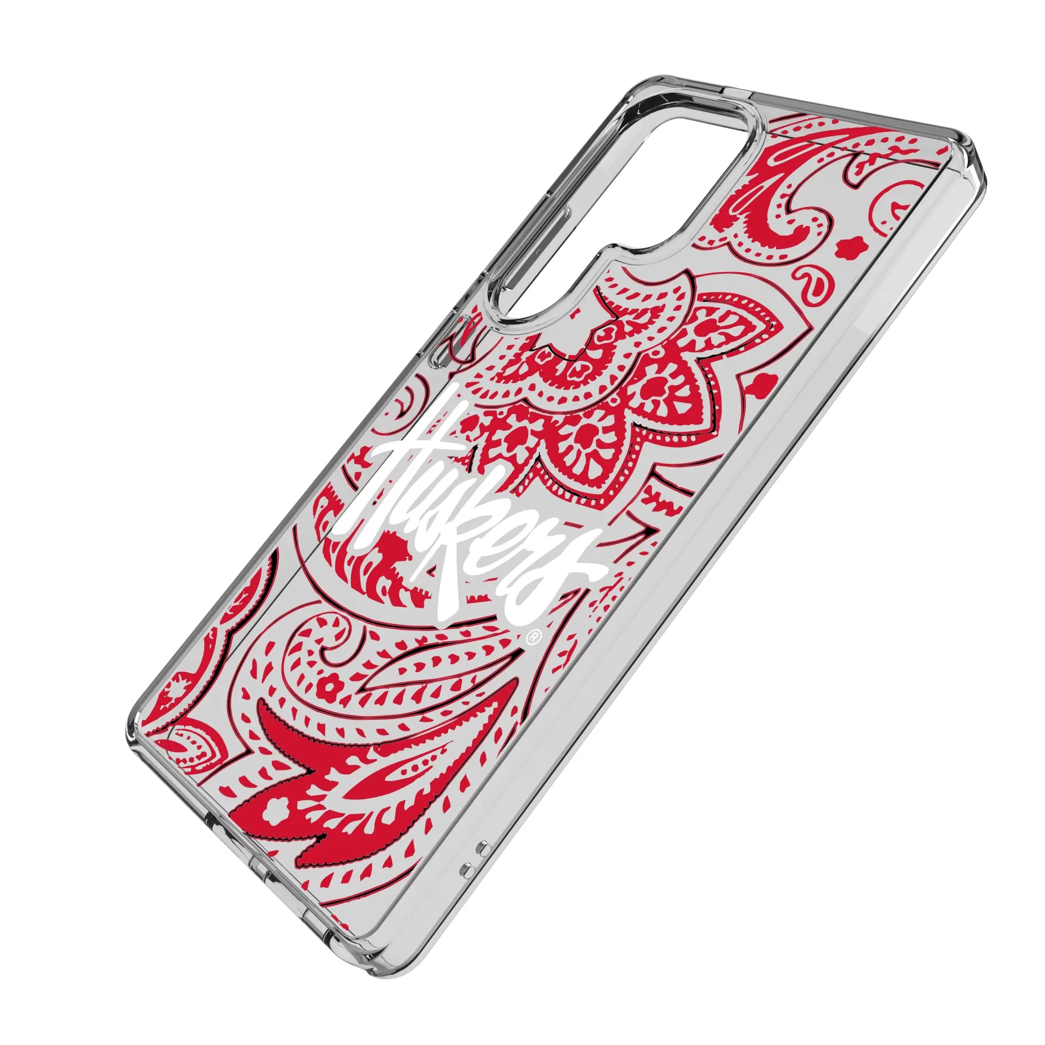 University of Nebraska Huskers Paisley Clear Phone Case for Samsung Galaxy
