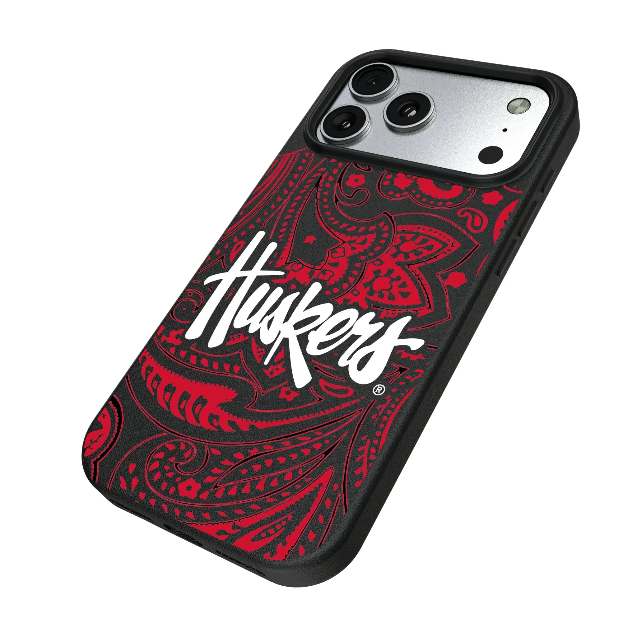 University of Nebraska Huskers Paisley MagSafe Compatible Phone Case for Apple iPhone