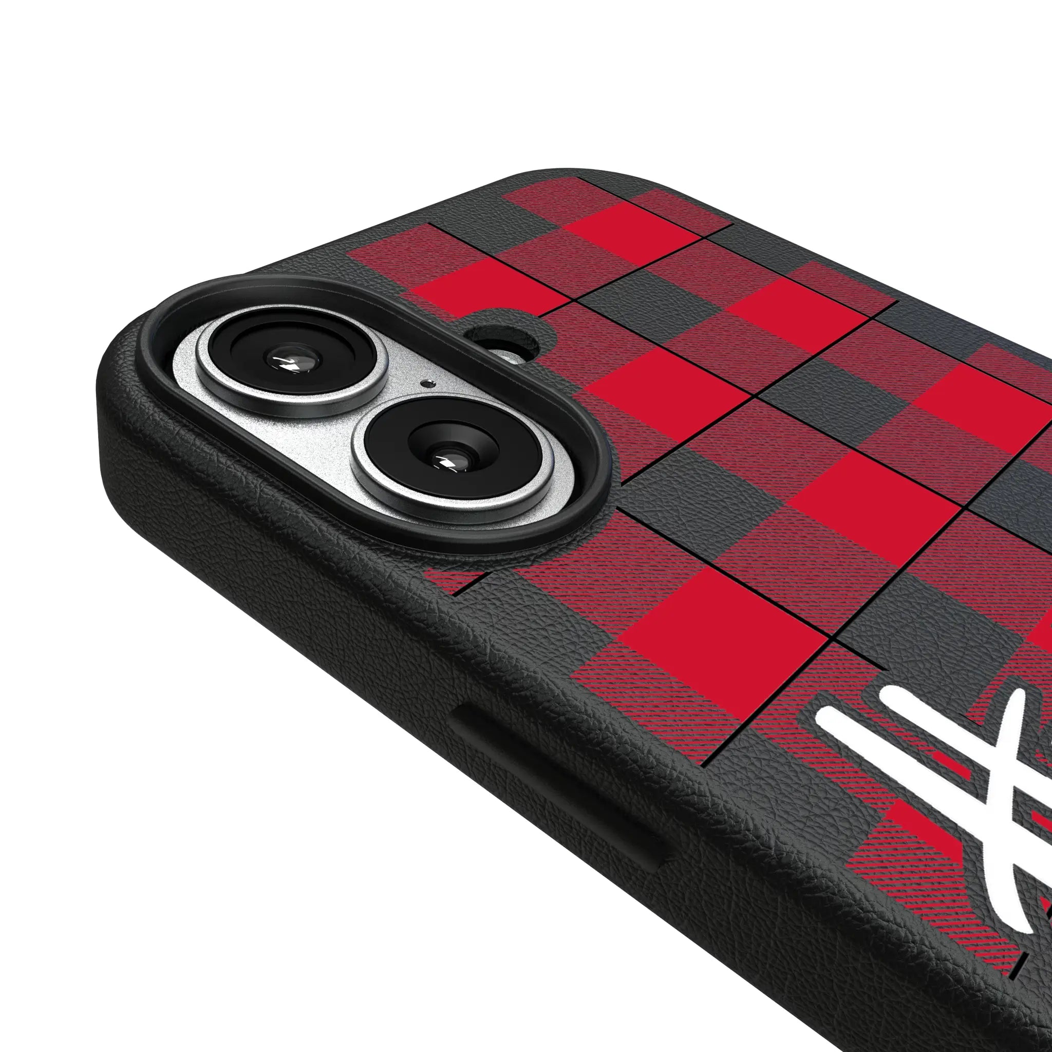 University of Nebraska Huskers Plaid MagSafe Compatible Phone Case for Apple iPhone
