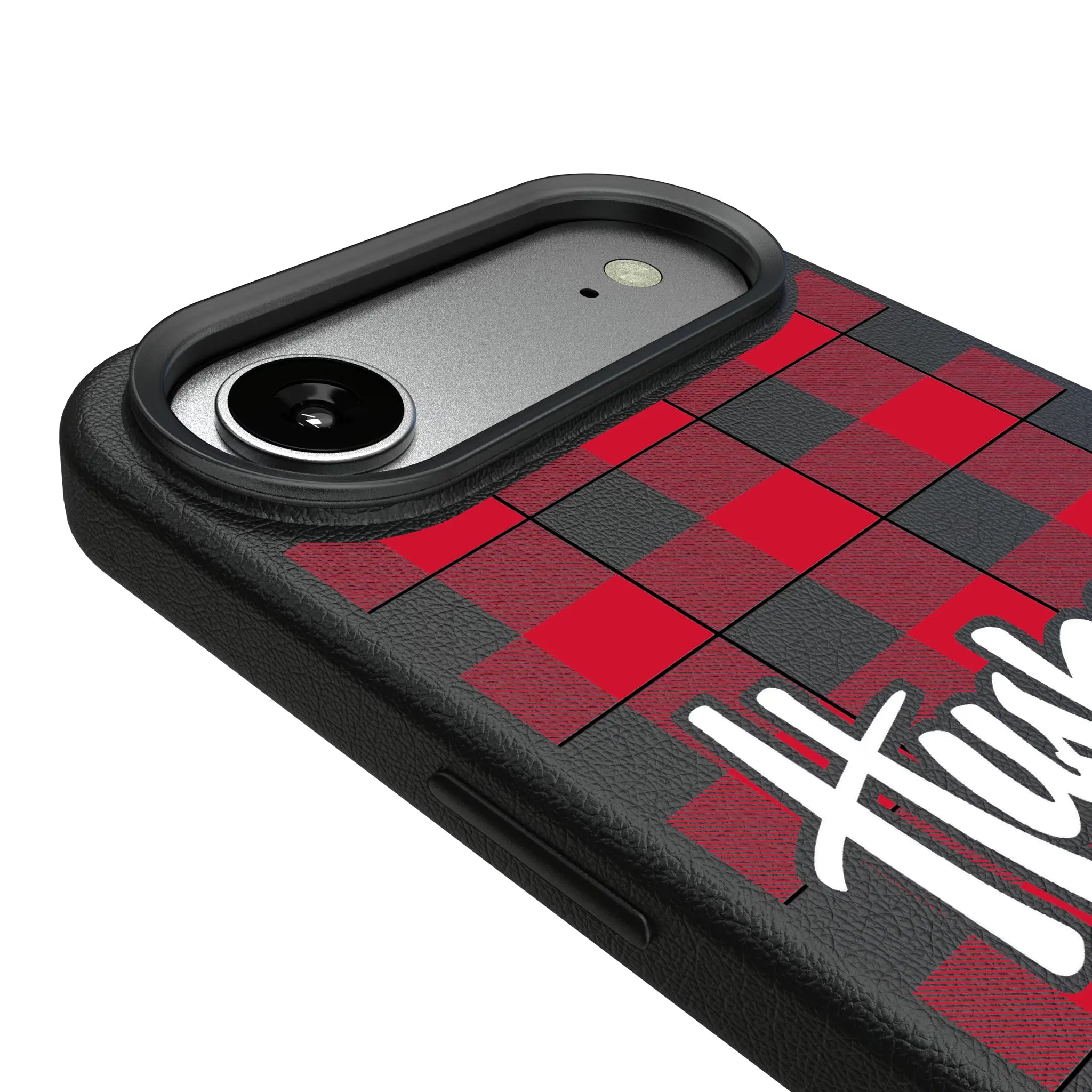 University of Nebraska Huskers Plaid MagSafe Compatible Phone Case for Apple iPhone
