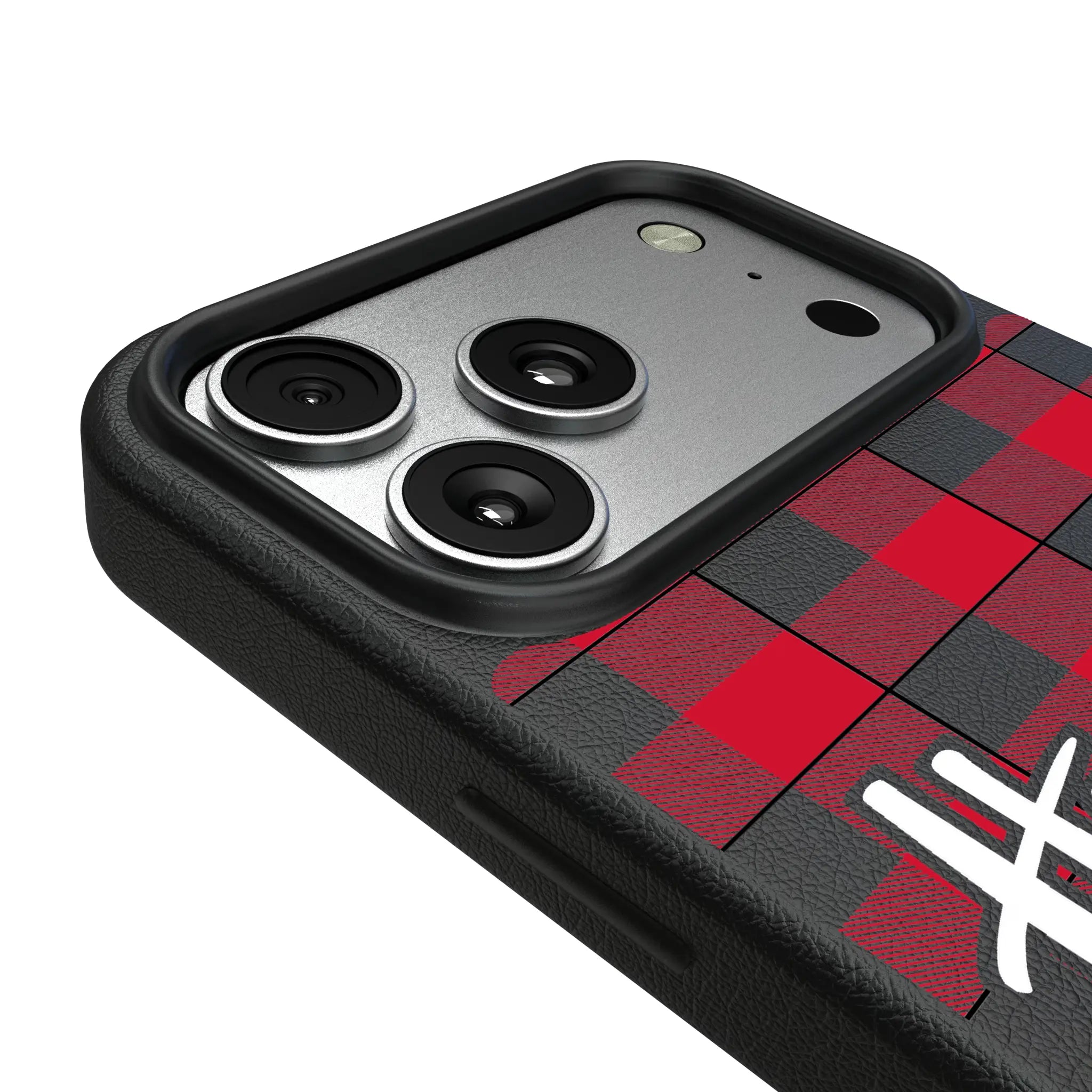 University of Nebraska Huskers Plaid MagSafe Compatible Phone Case for Apple iPhone